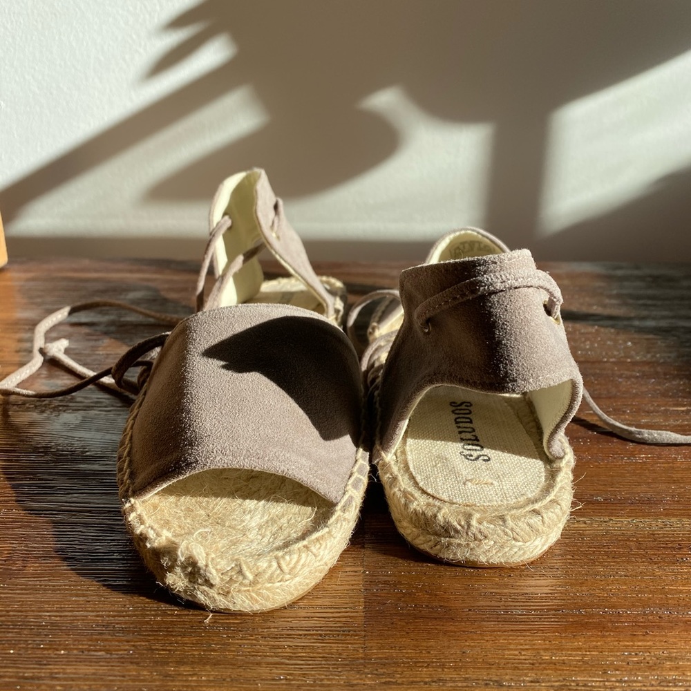 Grey open toed Soludos espadrilles